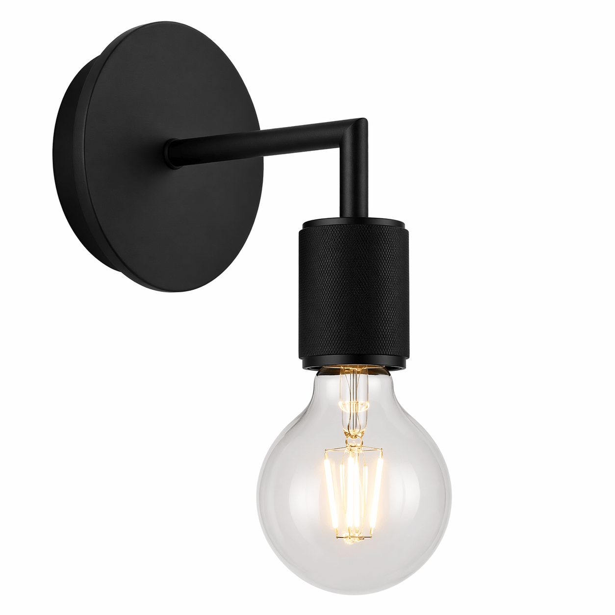 Trend Plain Wall Light - Black