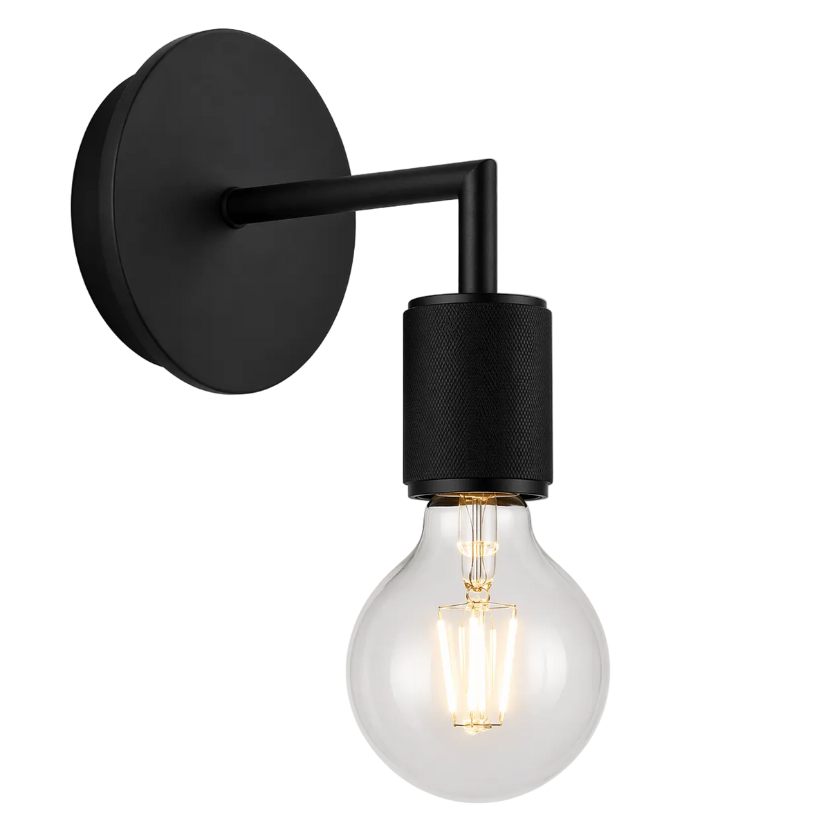 Trend Plain Wall Light - Black