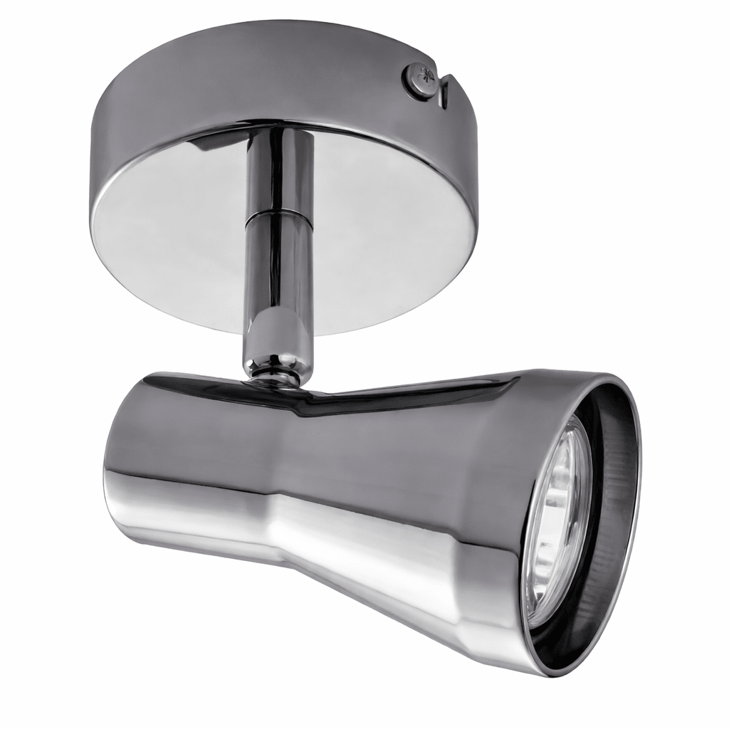 Chrome spotlight on a white background