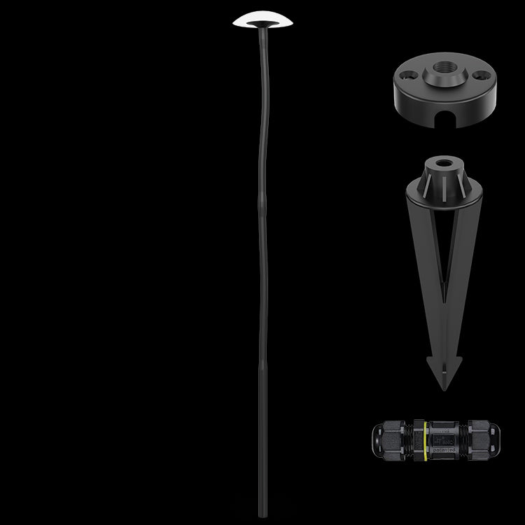 24V LED Mushroom Spike Light Gold Finish