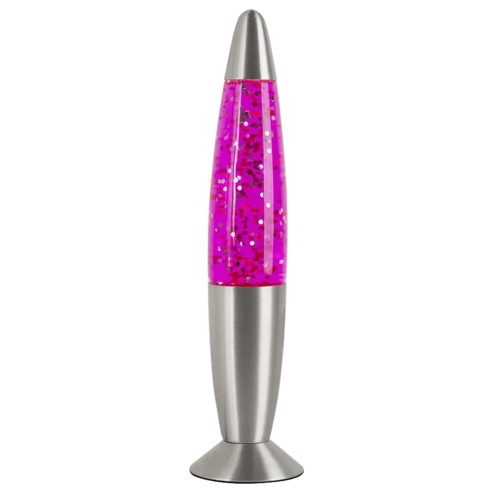 Pink & Silver Glitter Lamp
