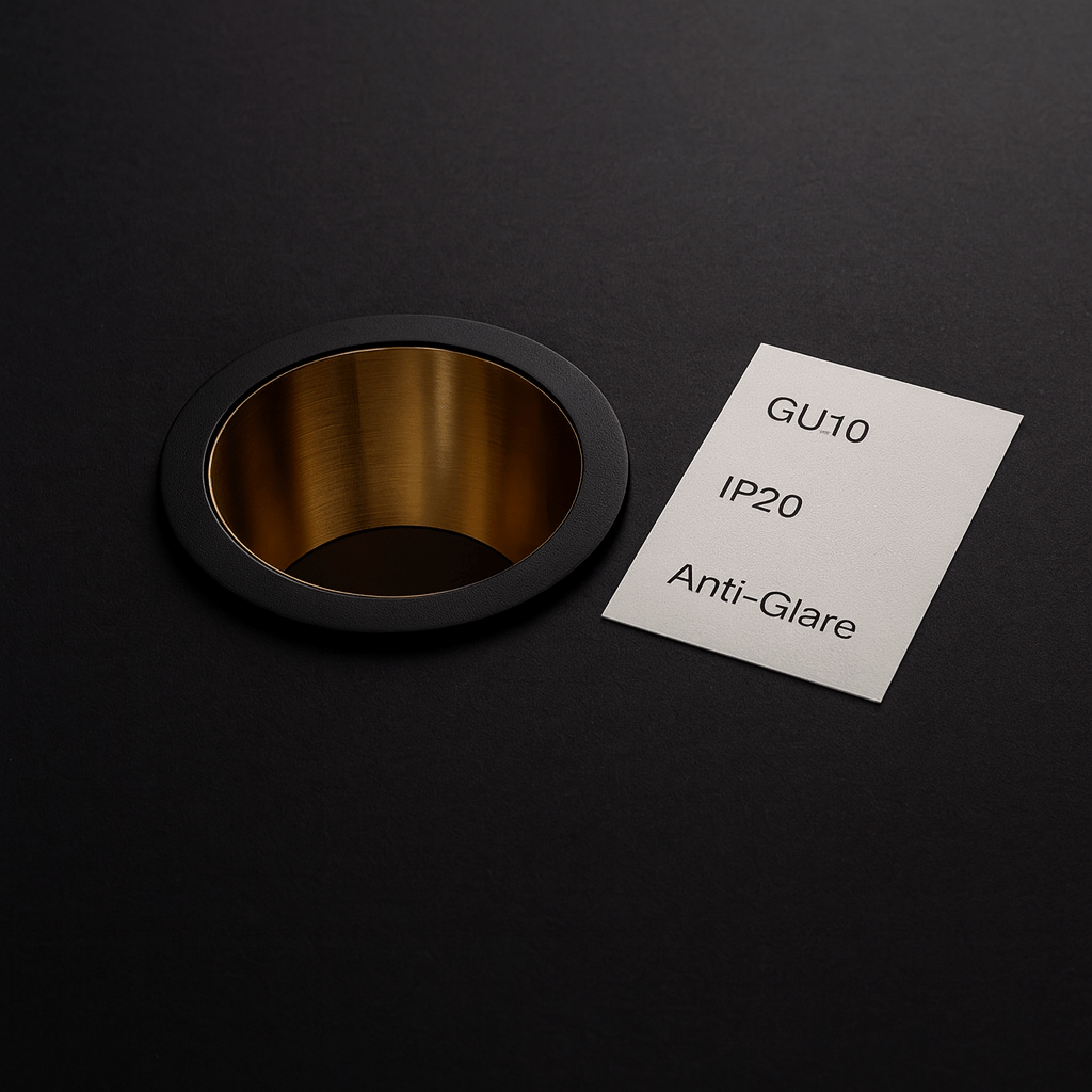 Black/Gold Downlight Anti-Glare