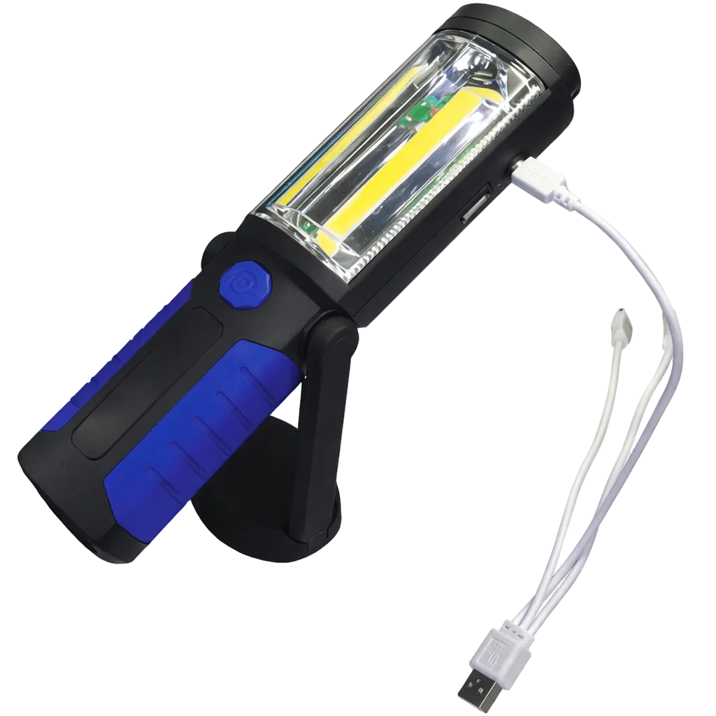 Rechargeable Magnetic-Base Work Light with Hook
