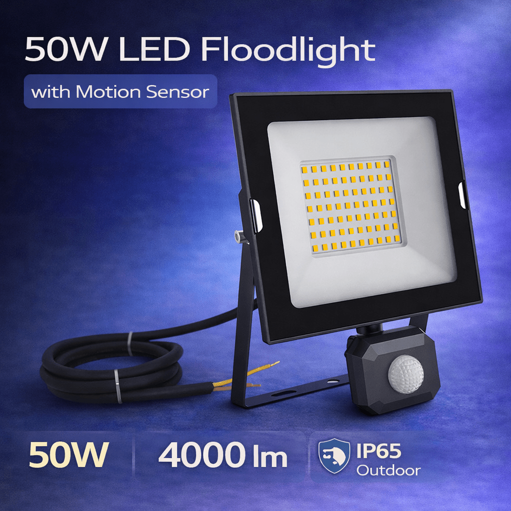 LED Flood Light - Oober 50W Motion Sensor