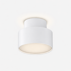 White ceiling light fixture on a white background