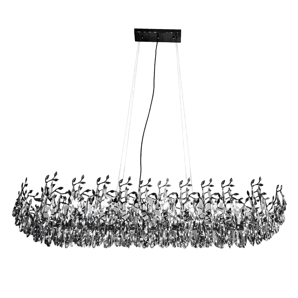 Rialto Gloss Black & Smoke Crystal Chandelier - 14 Light