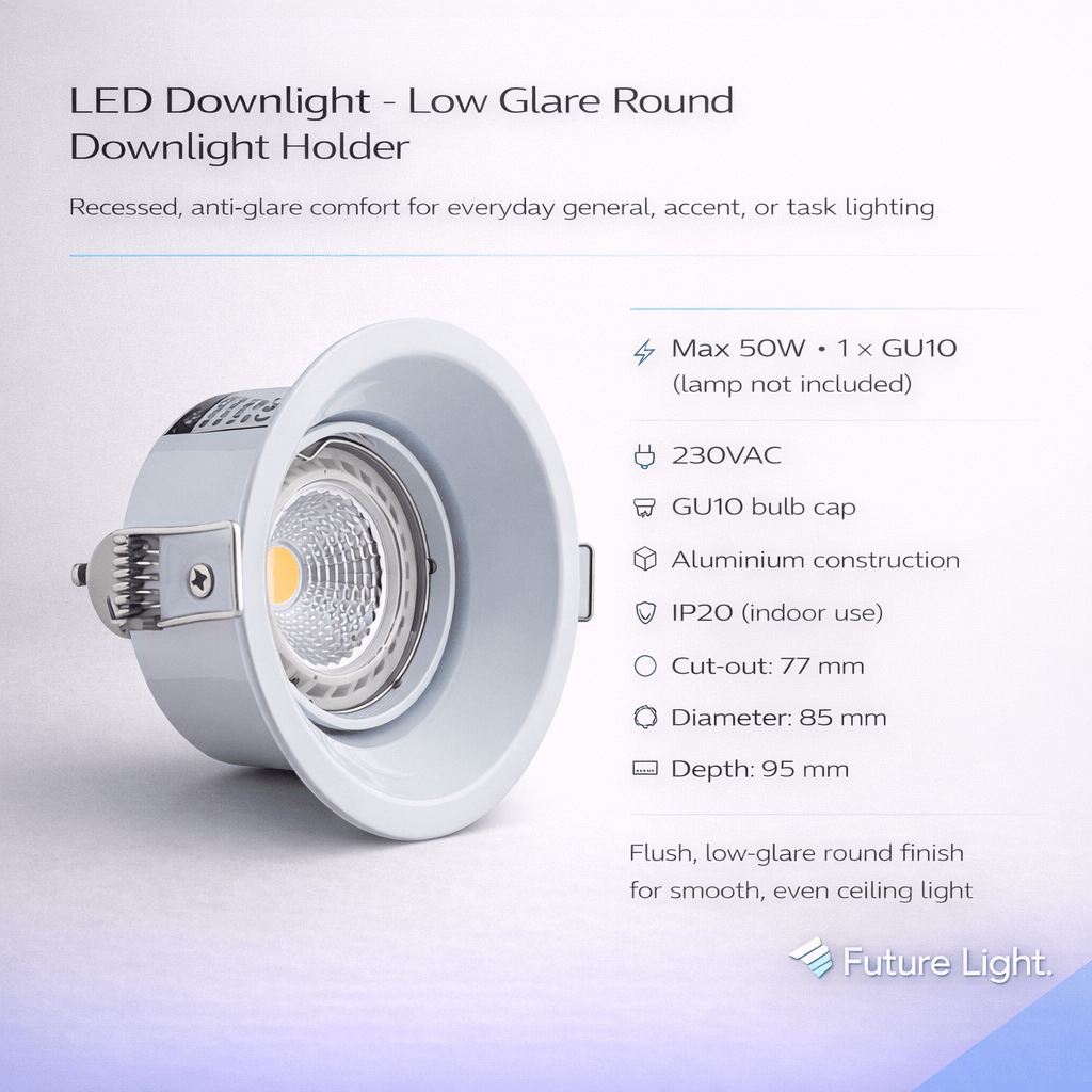 LED Downlight - Low Glare Round Downlight Holder
