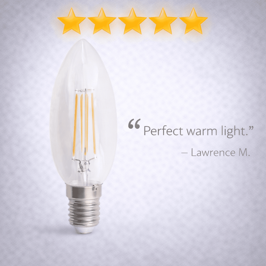 LED Candle - Dimmable 4.5W Filament - additional product image