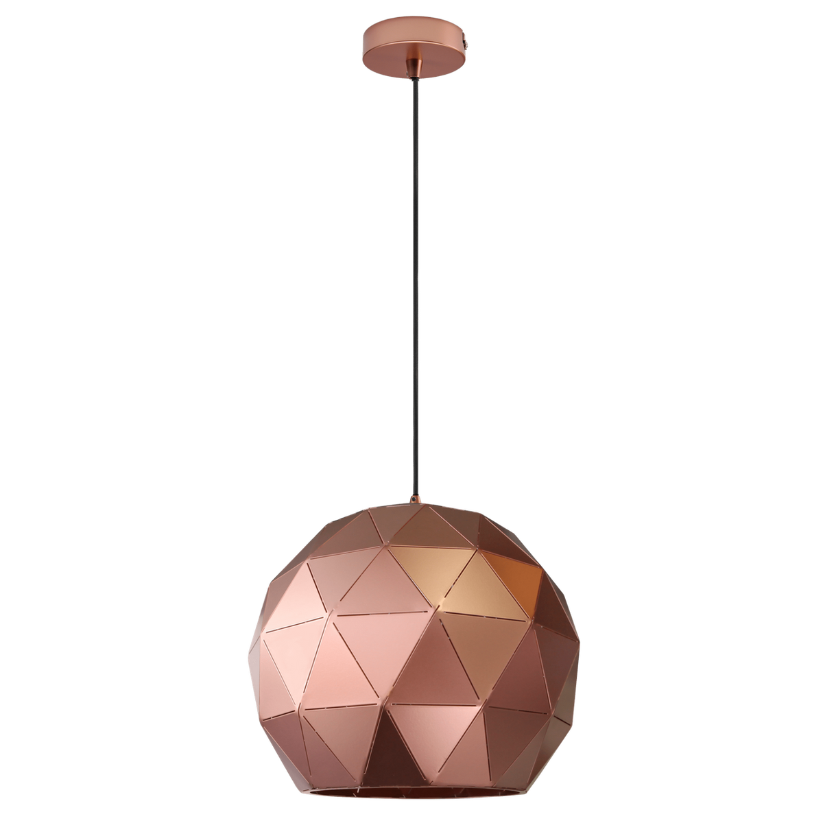 Copper Laser Cut Pendant Light Medium — transparent background