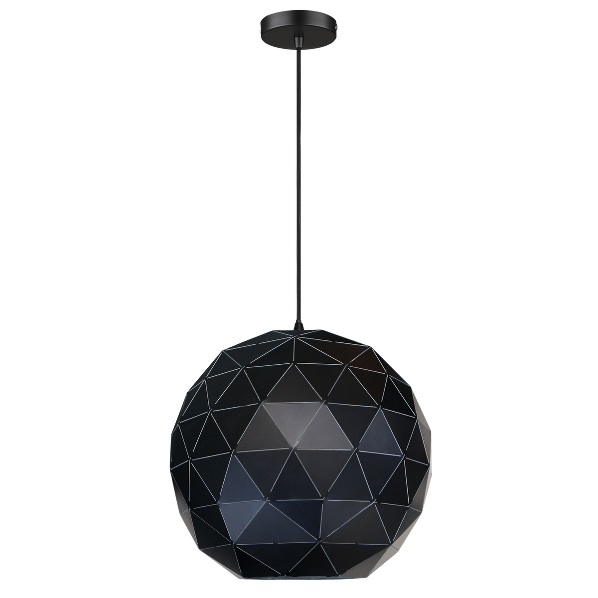 Black Laser Cut Pendant Light Large — transparent background