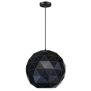 Black Laser Cut Pendant Light Large — transparent background