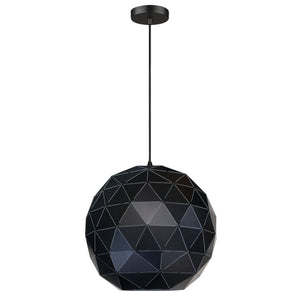 Black Laser Cut Pendant Light Large — white background