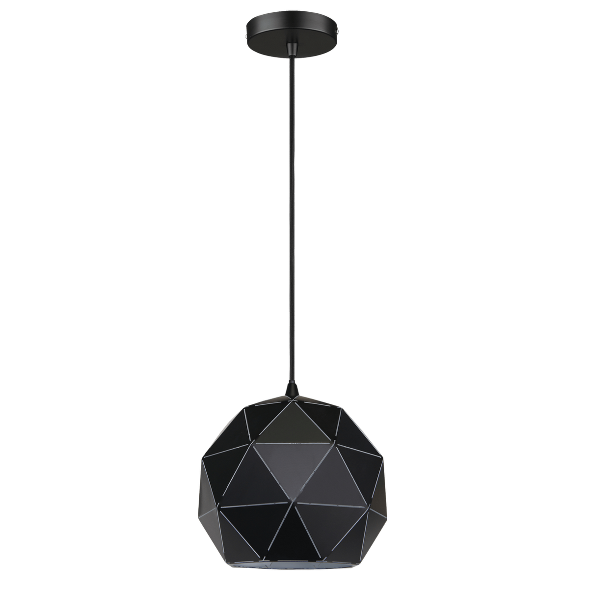 Black Laser Cut Pendant Light Small — transparent background