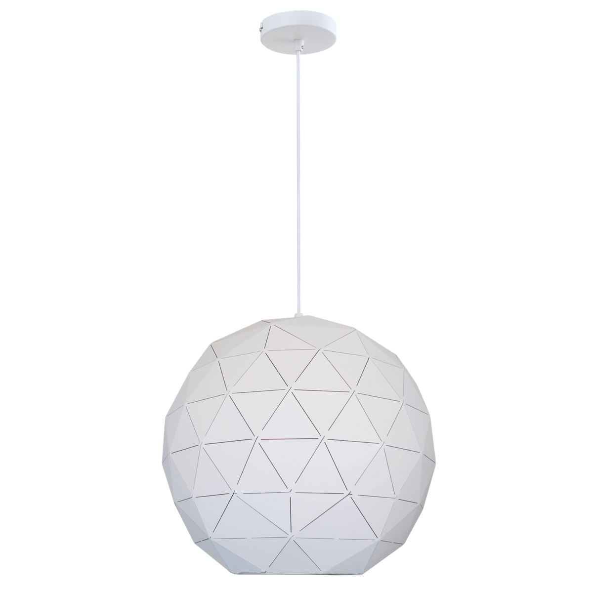 White Laser Cut Pendant Light Large — transparent background