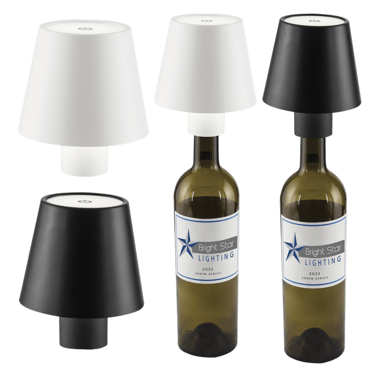 Rechargeable Wine Bottle Light - Black — transparent background