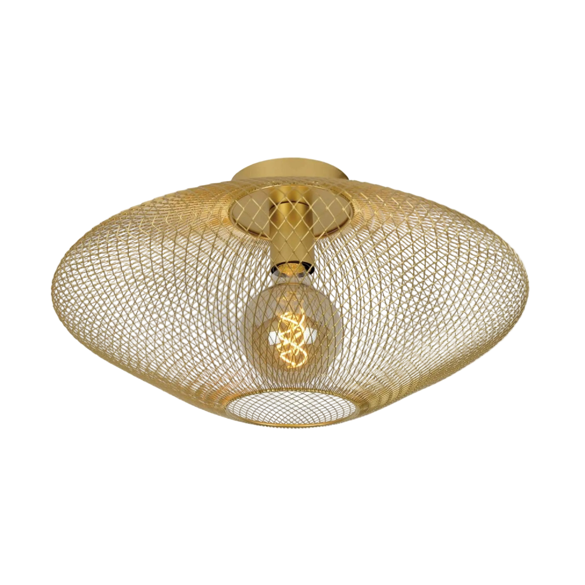 Slade Gold Mesh Ceiling Light — transparent background