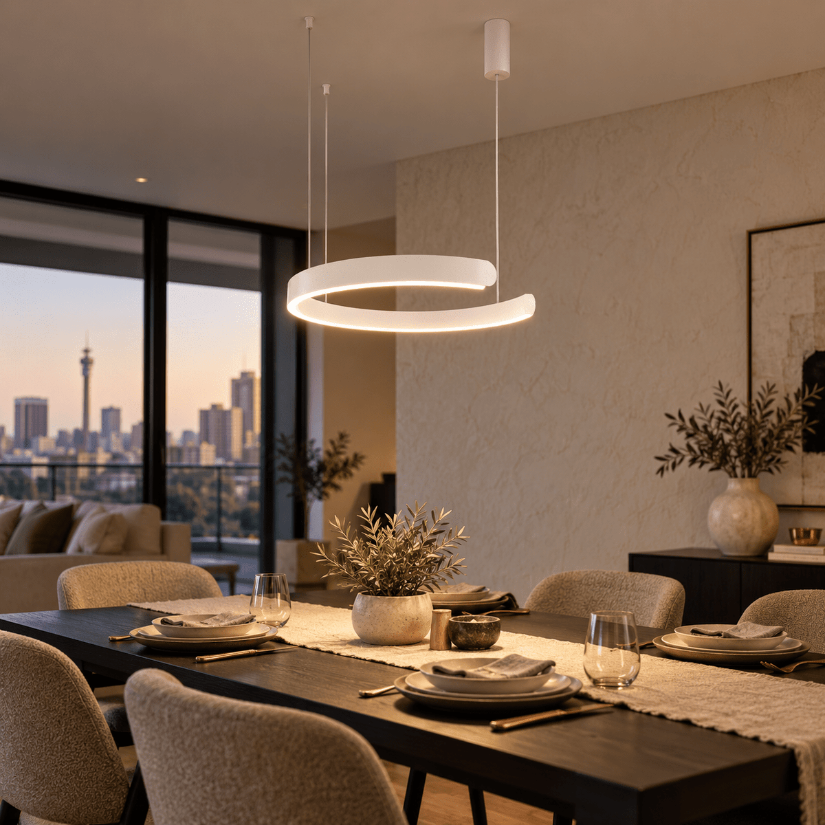Alina White LED Pendant lifestyle image 1