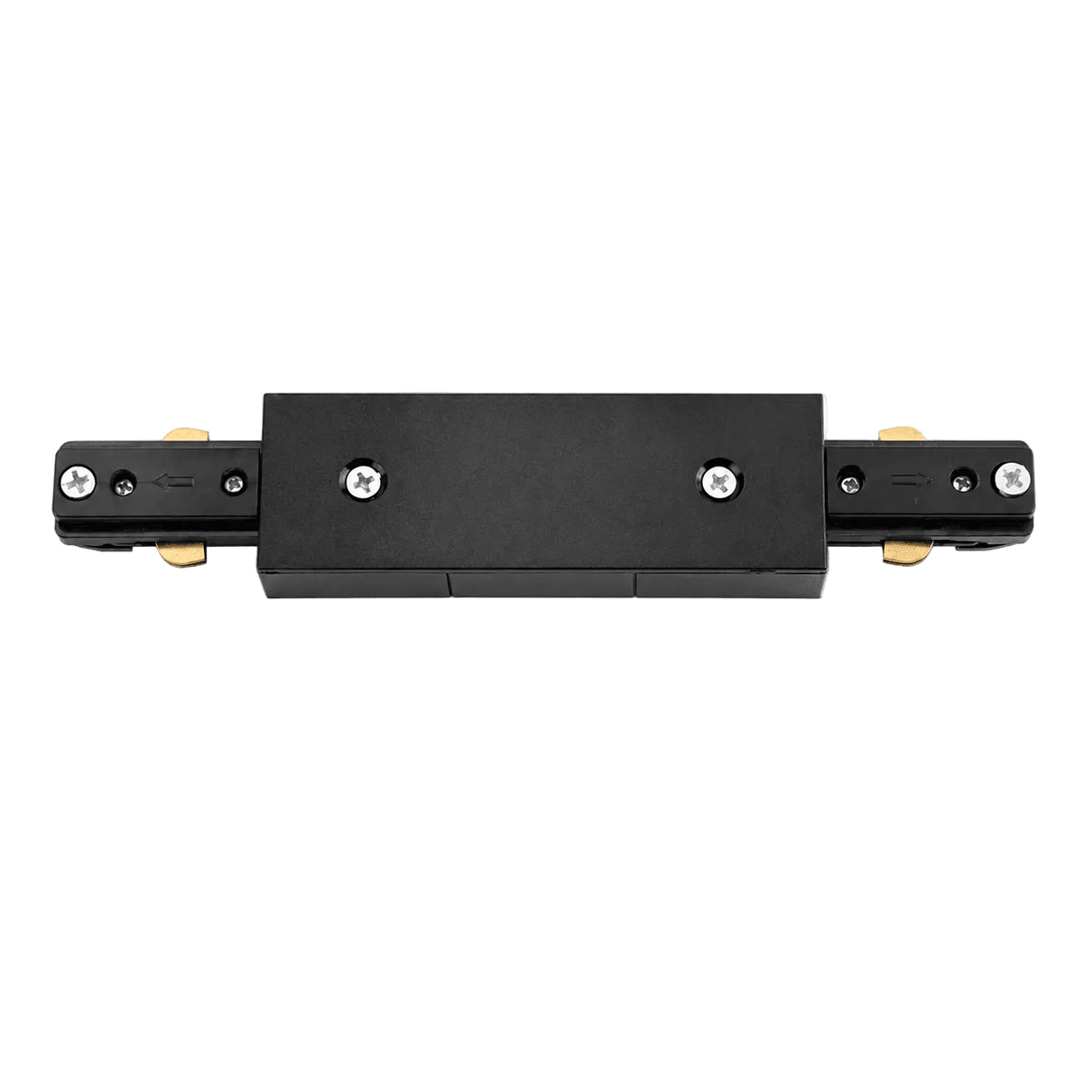 3-Wire Straight Track I-Connector With Power Feed - Black