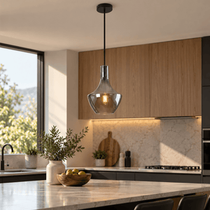 Vase Smoke Glass Pendant Light lifestyle scene 2