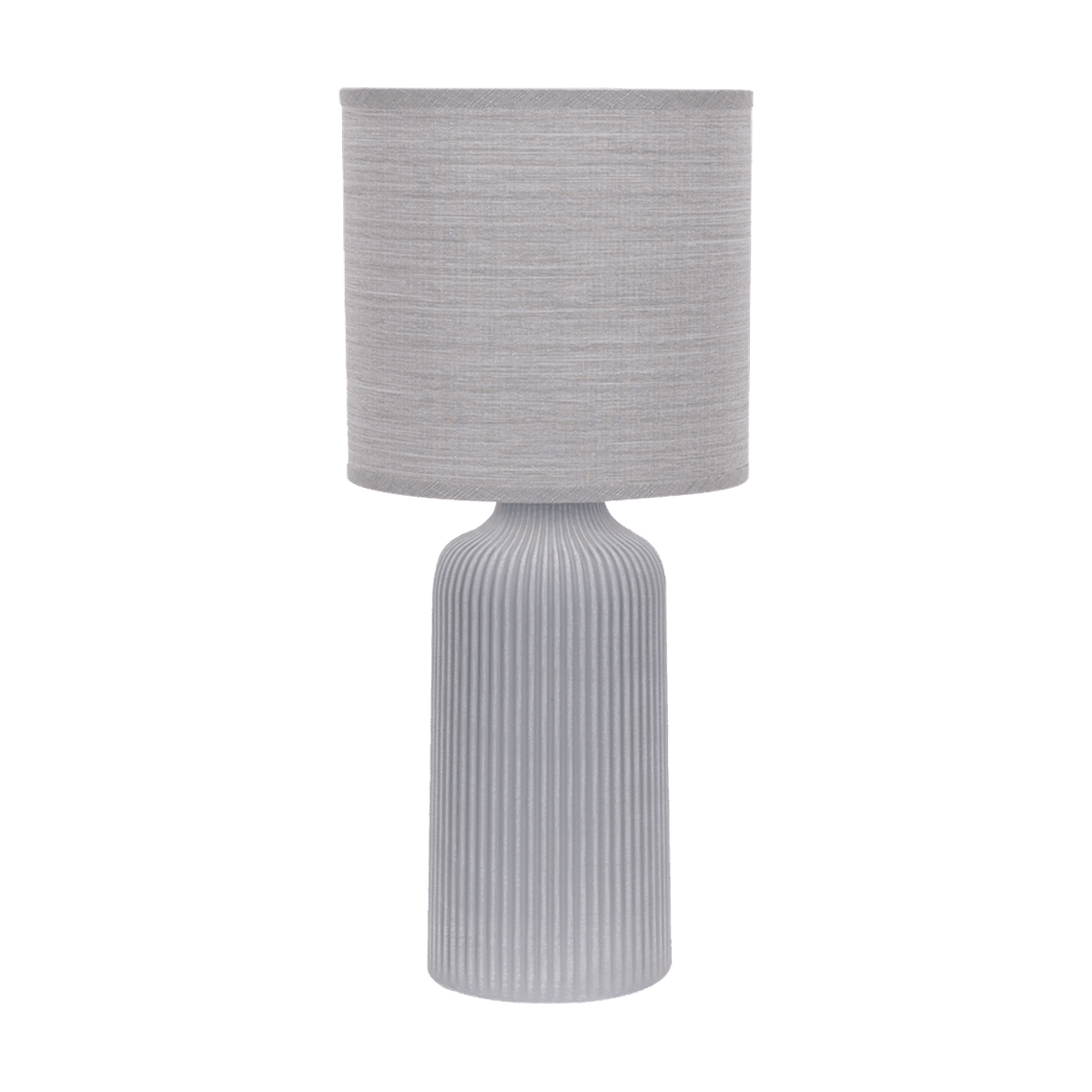 Grey Tall Ceramic Table Lamp product image on a transparent background