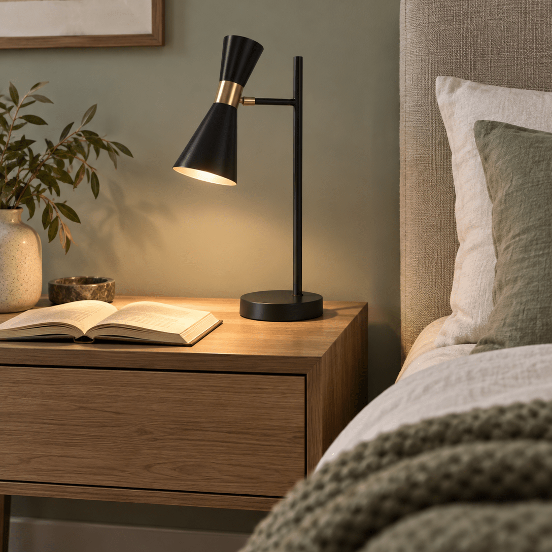 Carrington Black & Gold Table Lamp lifestyle image 1