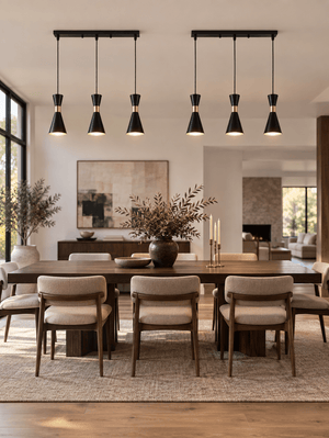 Carrington 3 Light Black & Gold Pendant Light lifestyle image 3