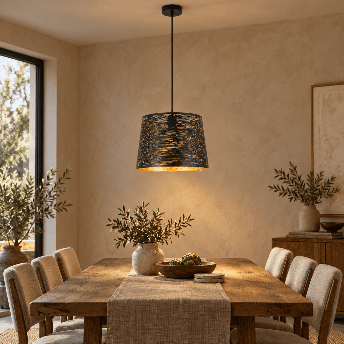 Kada Black & Gold Pendant Light lifestyle image 1