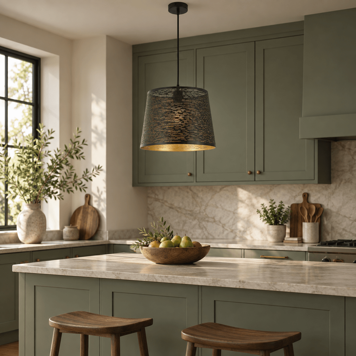 Kada Black & Gold Pendant Light lifestyle image 2