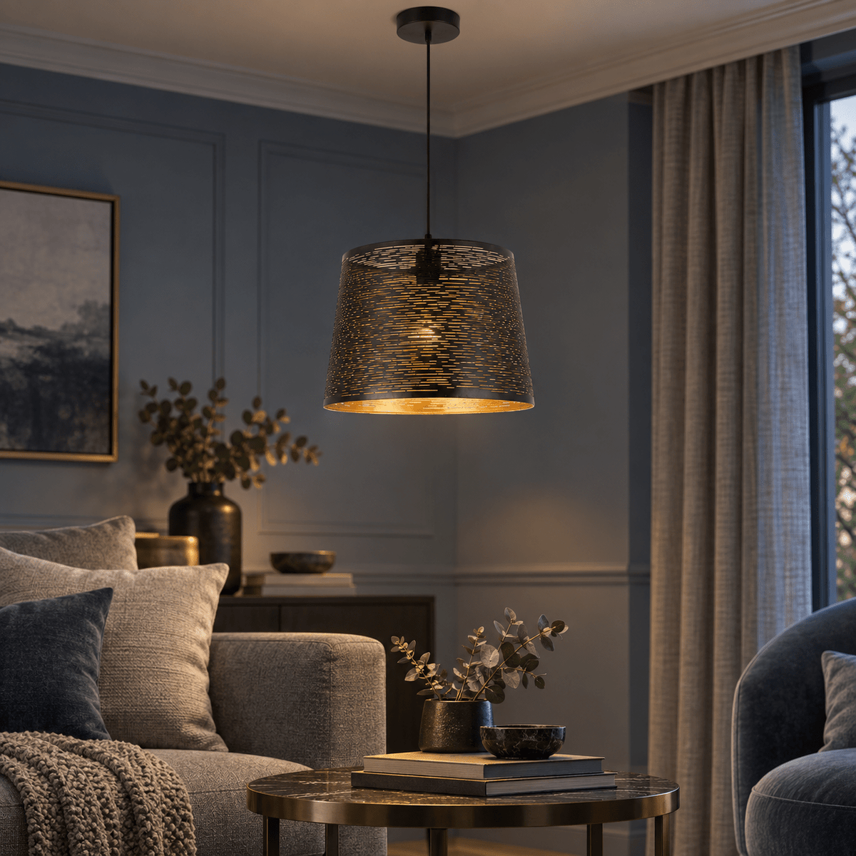 Kada Black & Gold Pendant Light lifestyle image 3