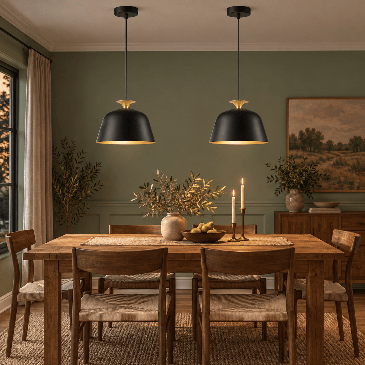 Whoa Black & Gold Pendant Light lifestyle image 2