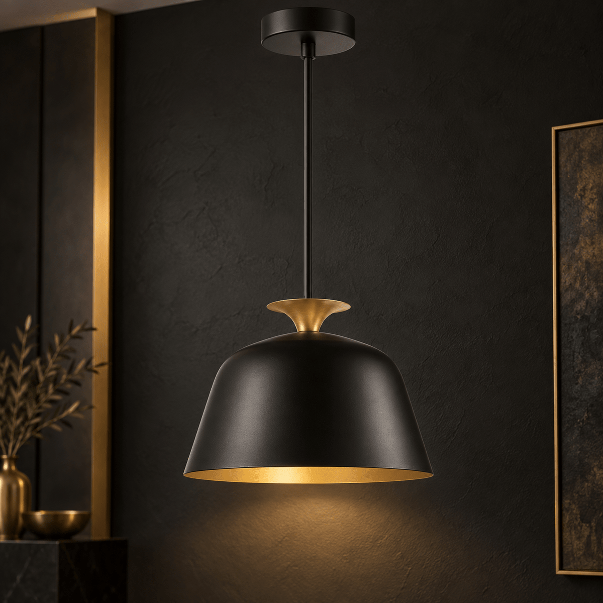Whoa Black & Gold Pendant Light lifestyle image 3