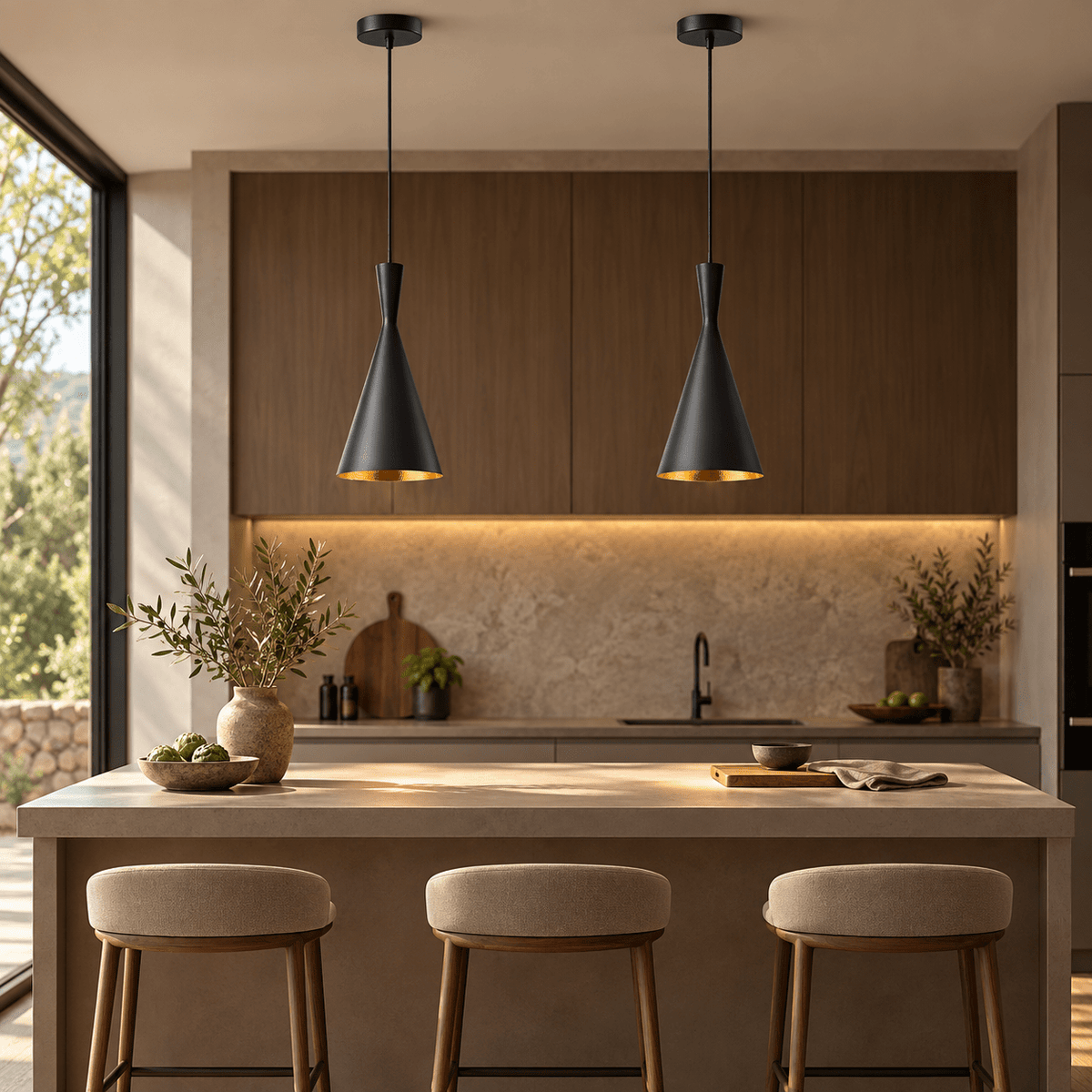 Wicked Black & Gold Pendant Light lifestyle image 2