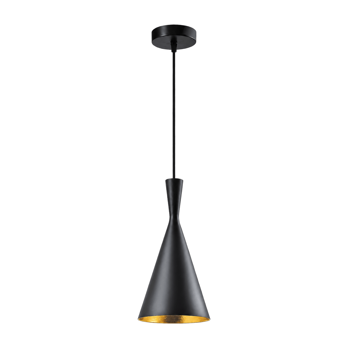Wicked Black & Gold Pendant Light, transparent background, 1254 × 1254