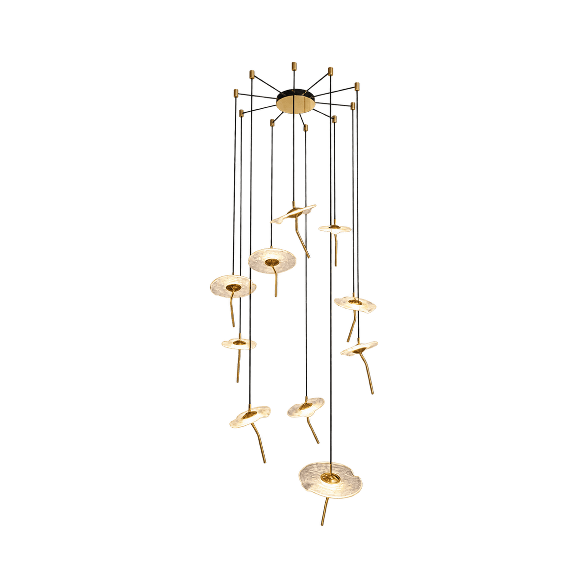 Kinoh Cluster LED Pendant Light — transparent background, 1254 × 1254