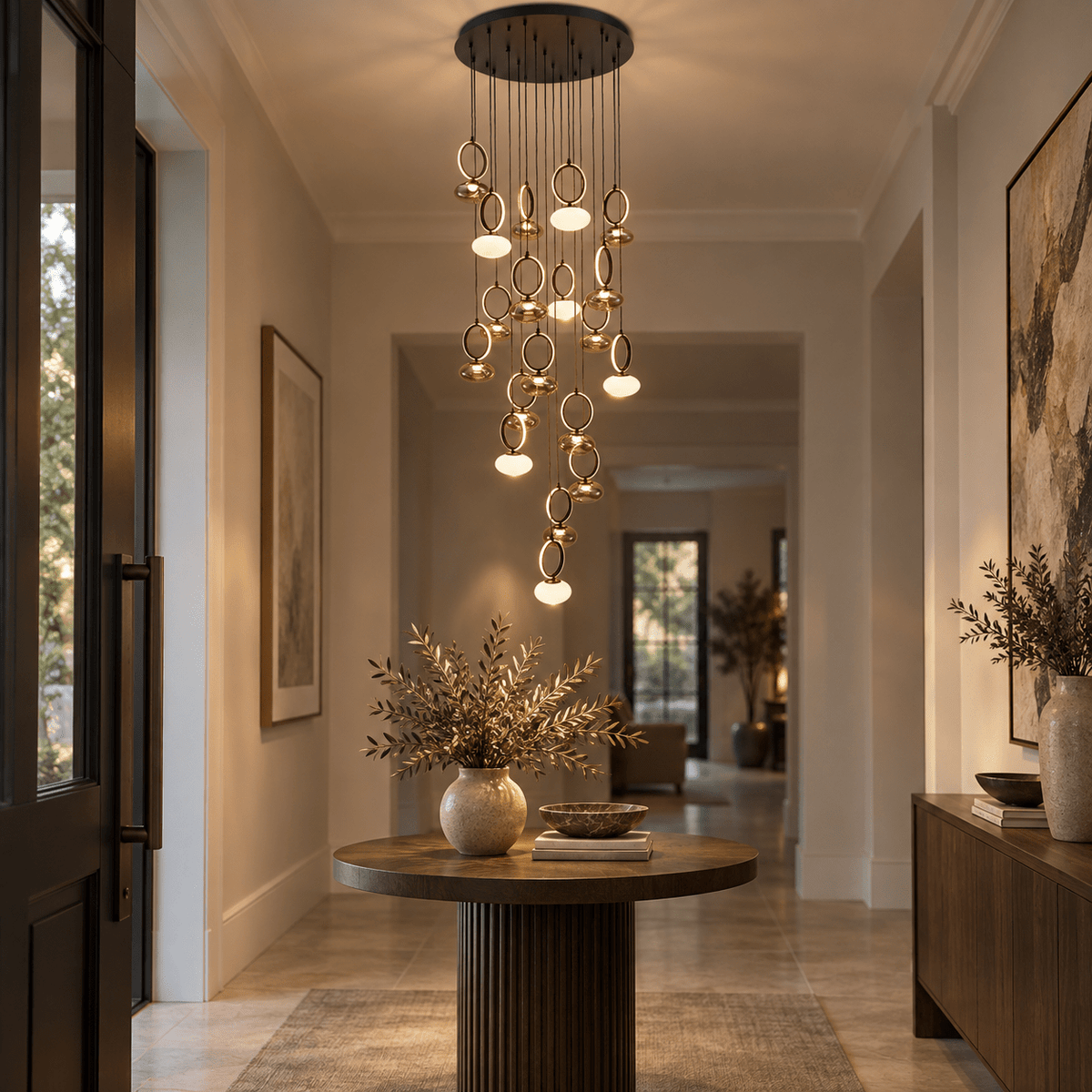 Bayor Black, Opal & Smoke Cluster Pendant Light lifestyle image 4