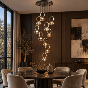 Bayor Black & Smoke Cluster Pendant 10 Light lifestyle image 1