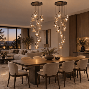 Bayor Black & Smoke Cluster Pendant 10 Light lifestyle image 2