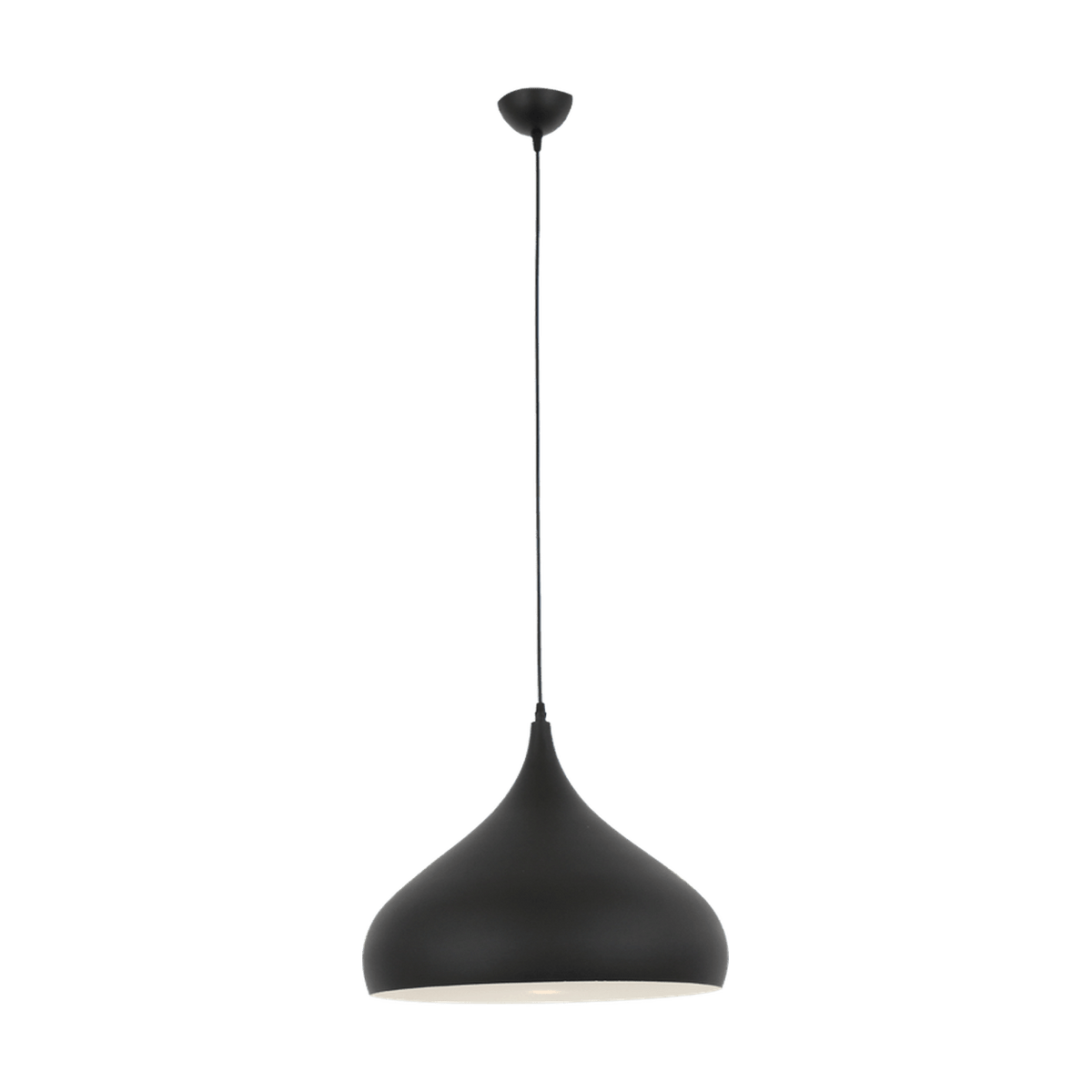 Matt Black Aluminium Pendant PEN273 with transparent background