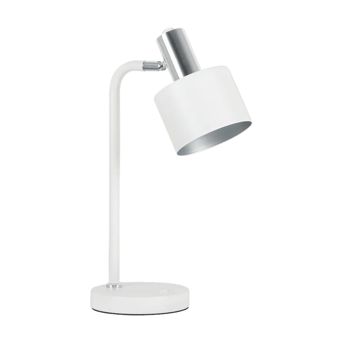 Doma White & Chrome Table Lamp with transparent background