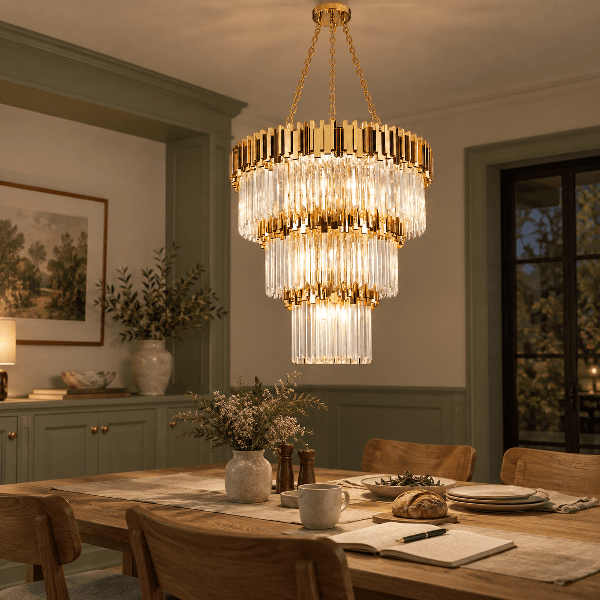 Supreme Large Gold Chandelier lifestyle image — scene 4