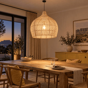 Large Bamboo Dome Pendant lifestyle image — scene 1