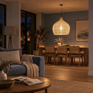 Large Bamboo Dome Pendant lifestyle image — scene 4