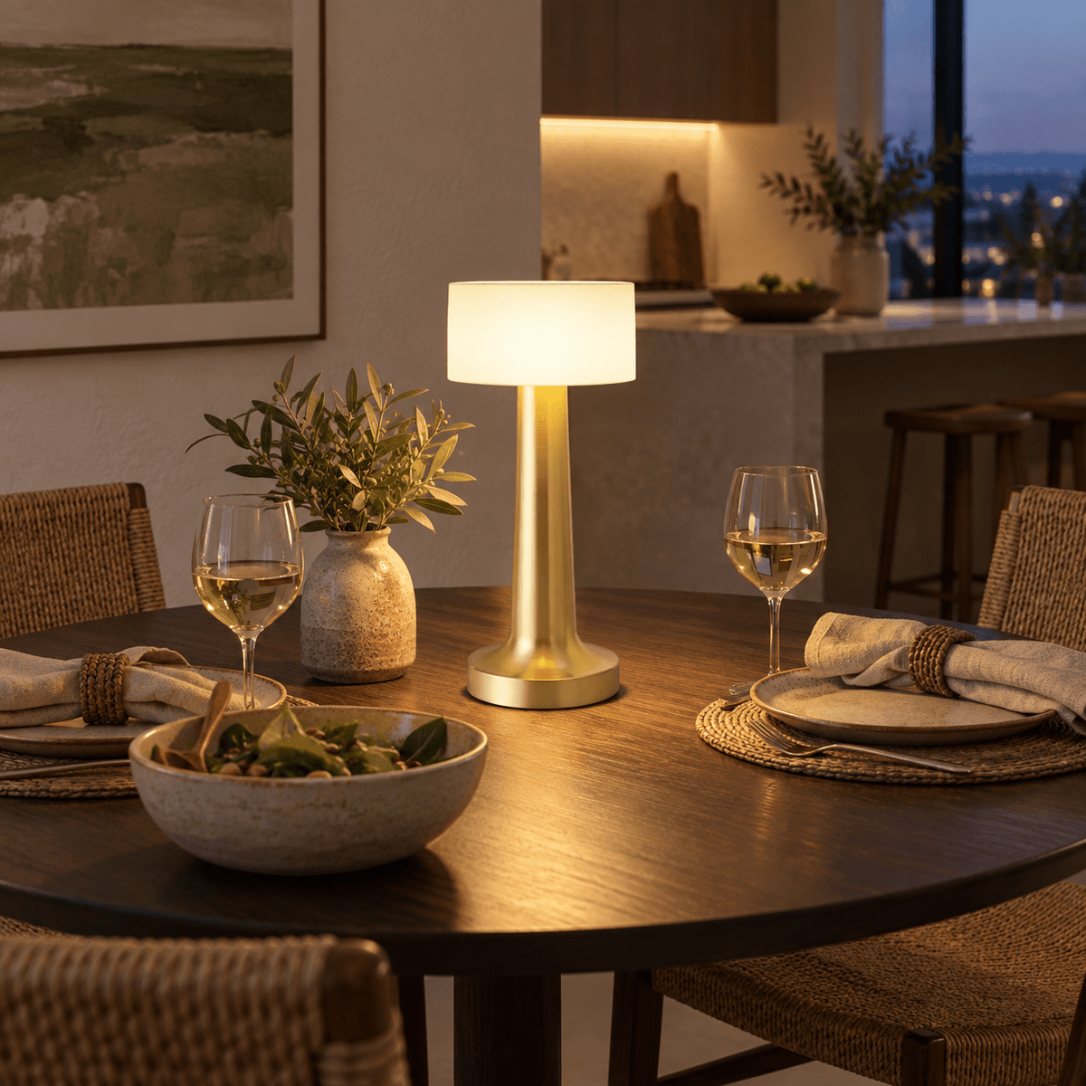 Beacon Gold Rechargeable Table Lamp, lifestyle scene 2