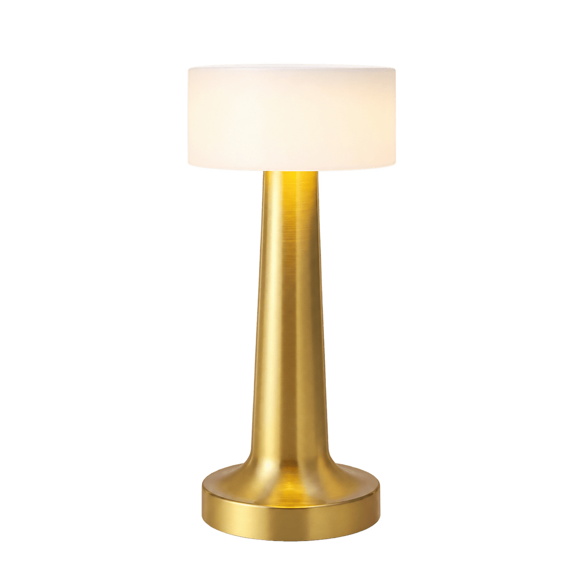 LED Golden Beacon Rechargeable Table Lamp on a transparent background