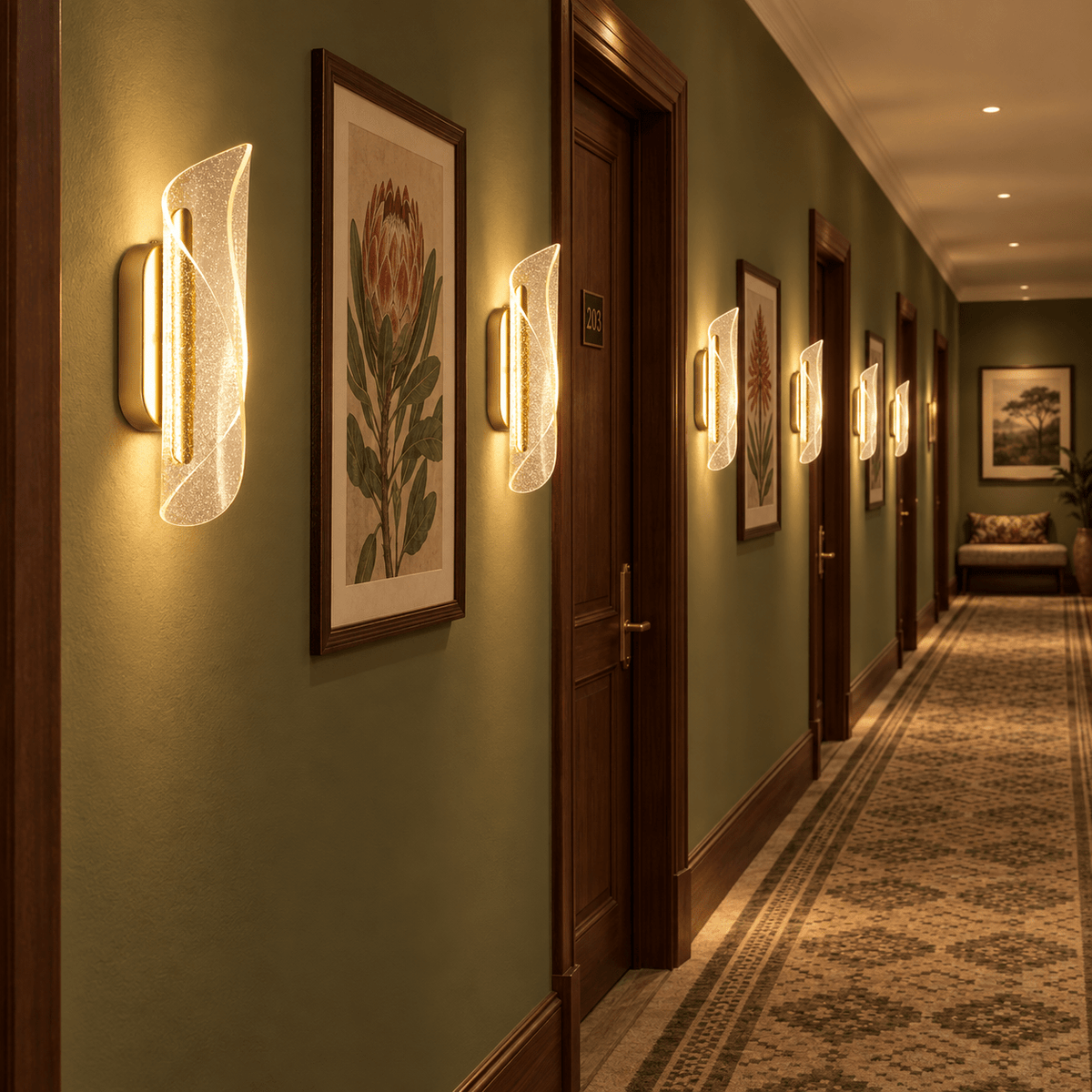 Gold Butterfly LED Wall Light, lifestyle scene 3