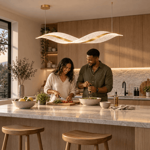 Gold Butterfly LED Pendant Light, lifestyle scene 1