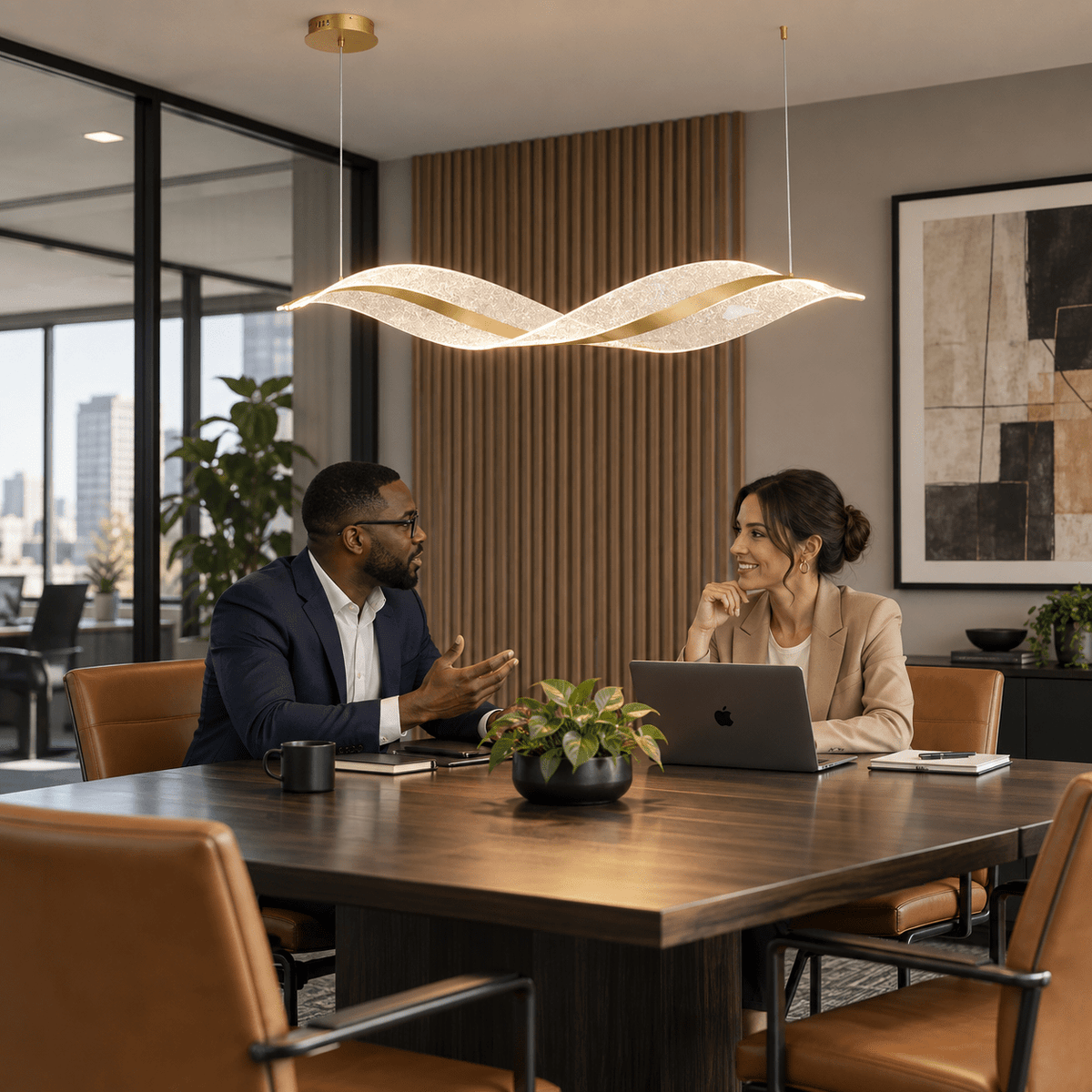 Gold Butterfly LED Pendant Light, lifestyle scene 3
