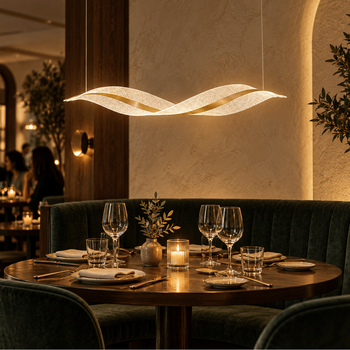 Gold Butterfly LED Pendant Light, lifestyle scene 4