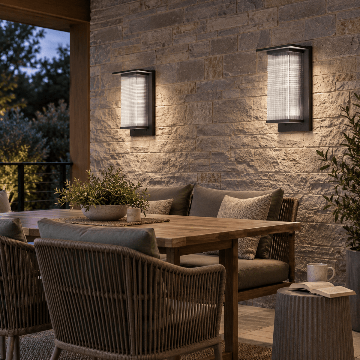 Ooda Prism Outdoor CCT LED Wall Light lifestyle image 2