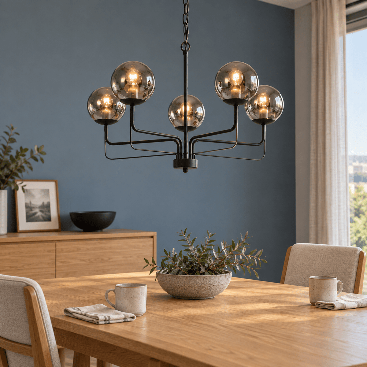 Silt Black & Smoke Chandelier lifestyle image 1